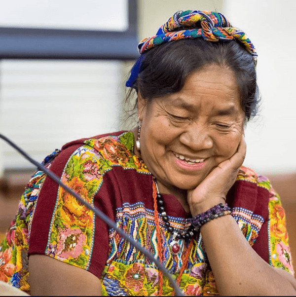 A Holocaust survivor sharing their testimony